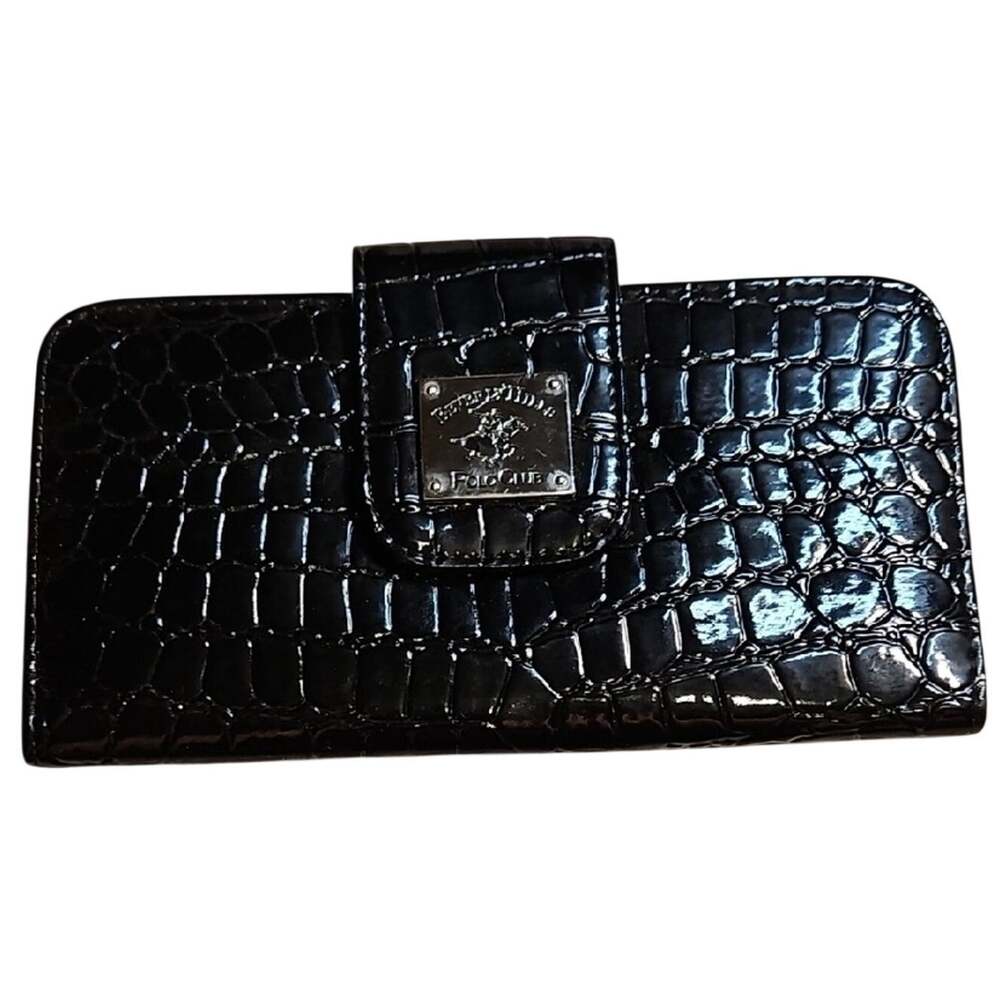 Beverly Hills Polo Club Black Croc-Embossed Wallet